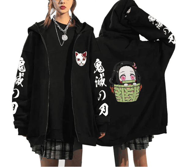 Robe à capuche Demon Slayer Noir Nezuko